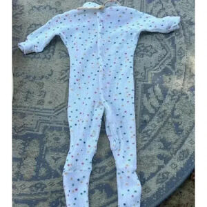 Vintage‎ JCPenney Toddletime Polka Dot Baby Footed Sleeper Size 0-3m rainbow